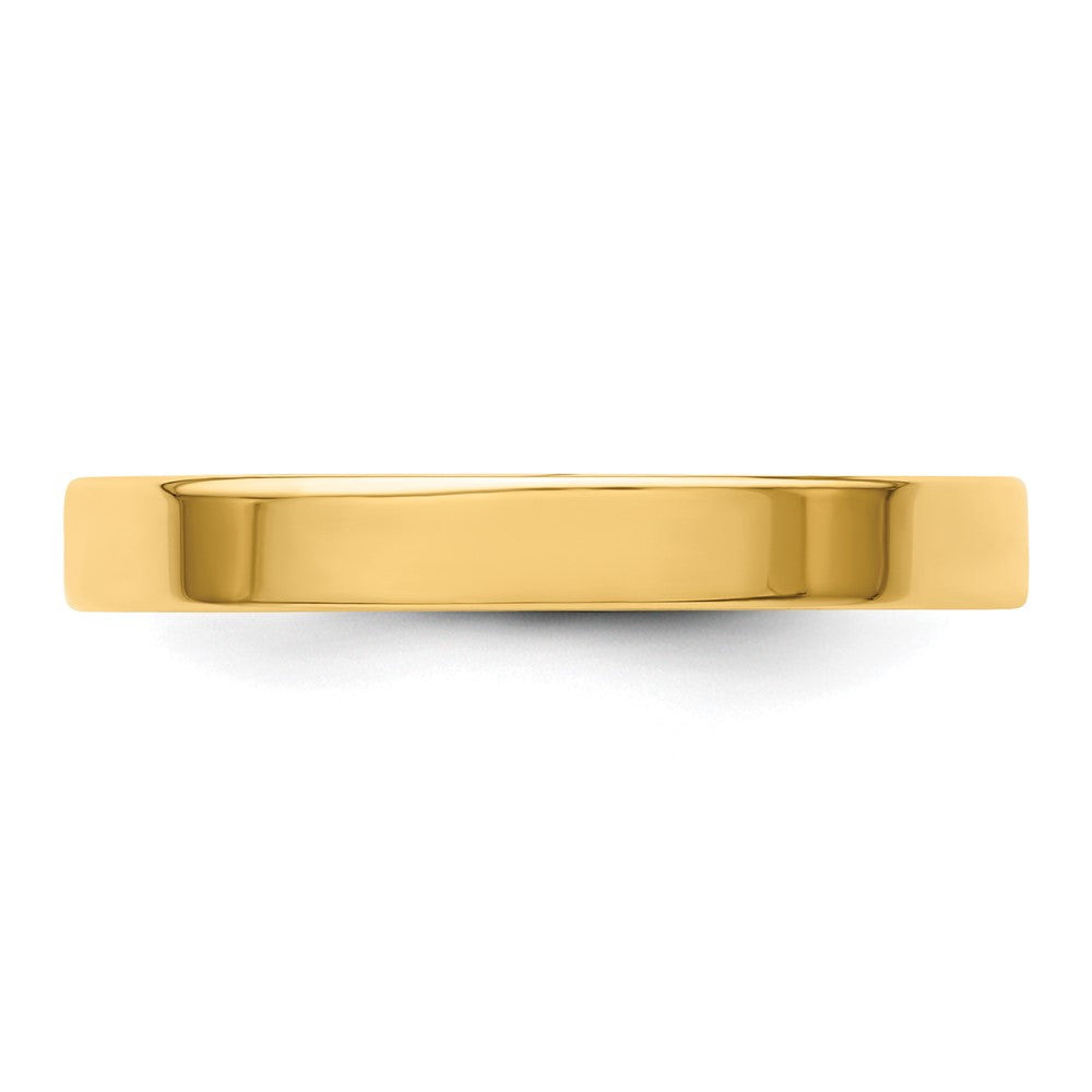 14K Gelbgold 3 mm leichter flacher Ehering