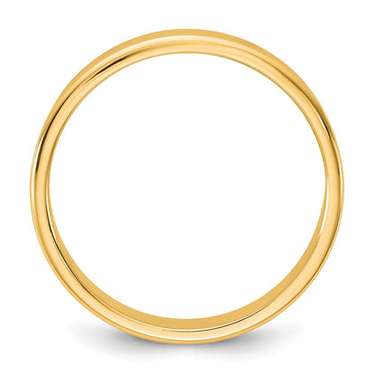 10K Gelbgold 10Ky 3,5 mm leichter flacher Ring, Größe 7,5