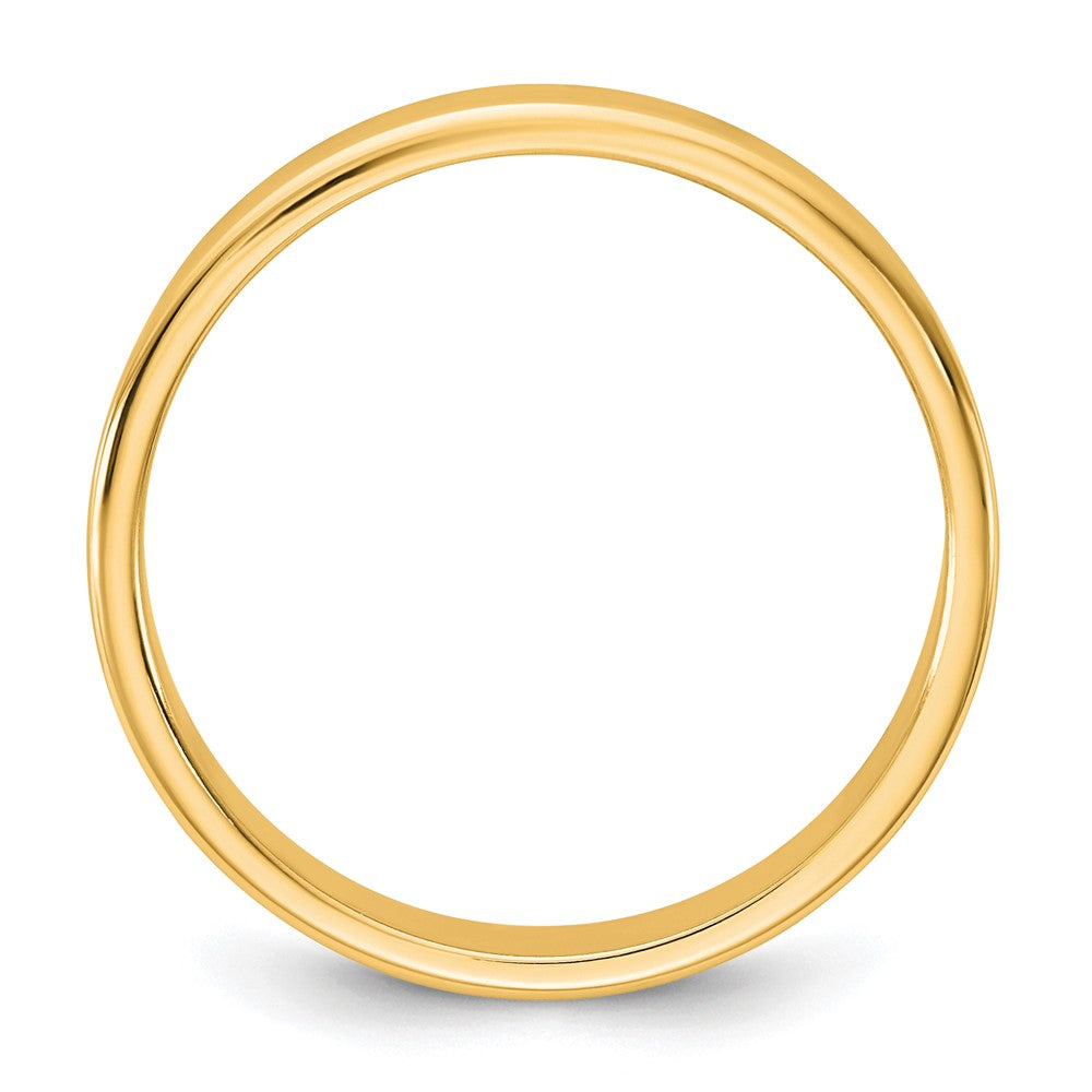 10K Gelbgold 10Ky 3,5 mm leichter flacher Ring, Größe 5,5