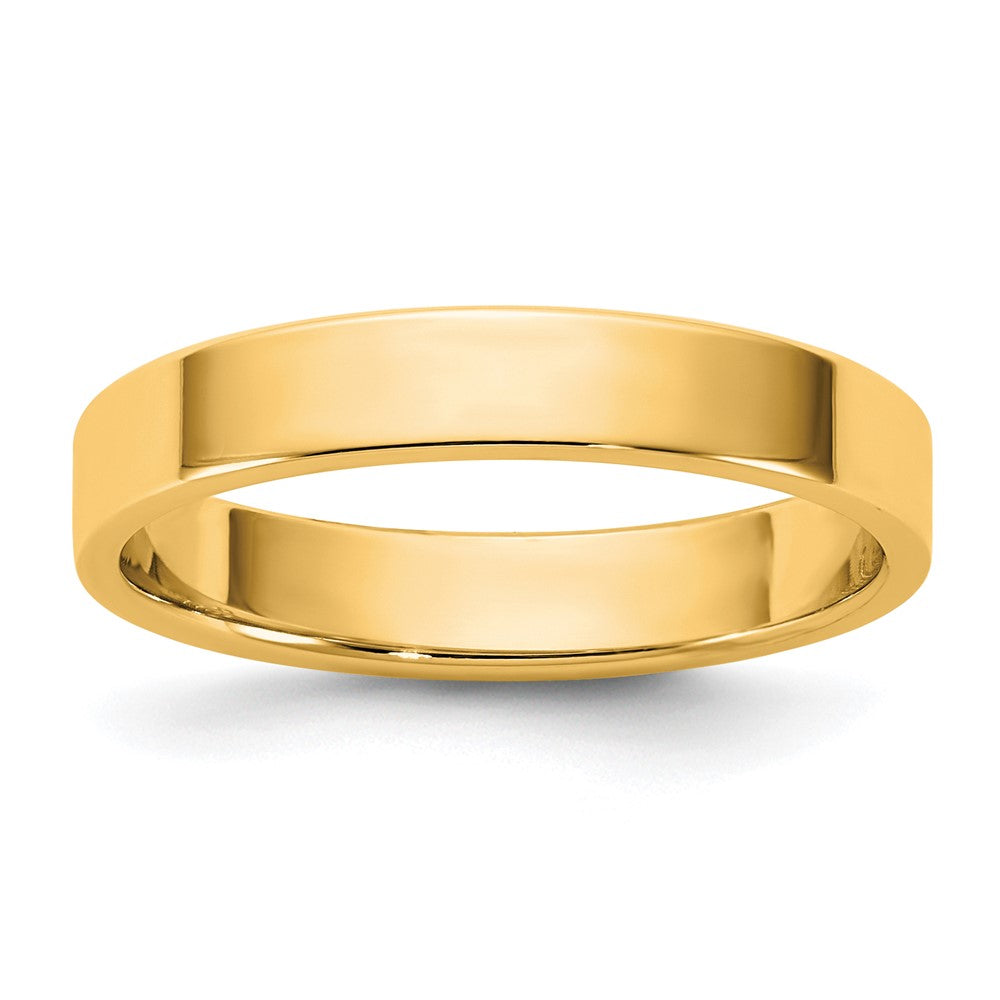 10K Gelbgold 10Ky 3,5 mm leichter flacher Ring, Größe 12,5