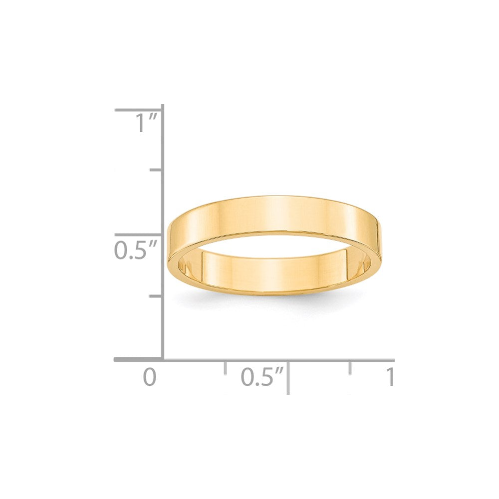 14K Gelbgold 4 mm Leichter Flacher Ehering