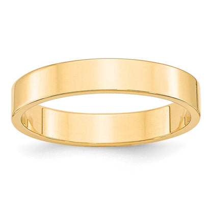 14K Gelbgold 4 mm Leichter Flacher Ehering