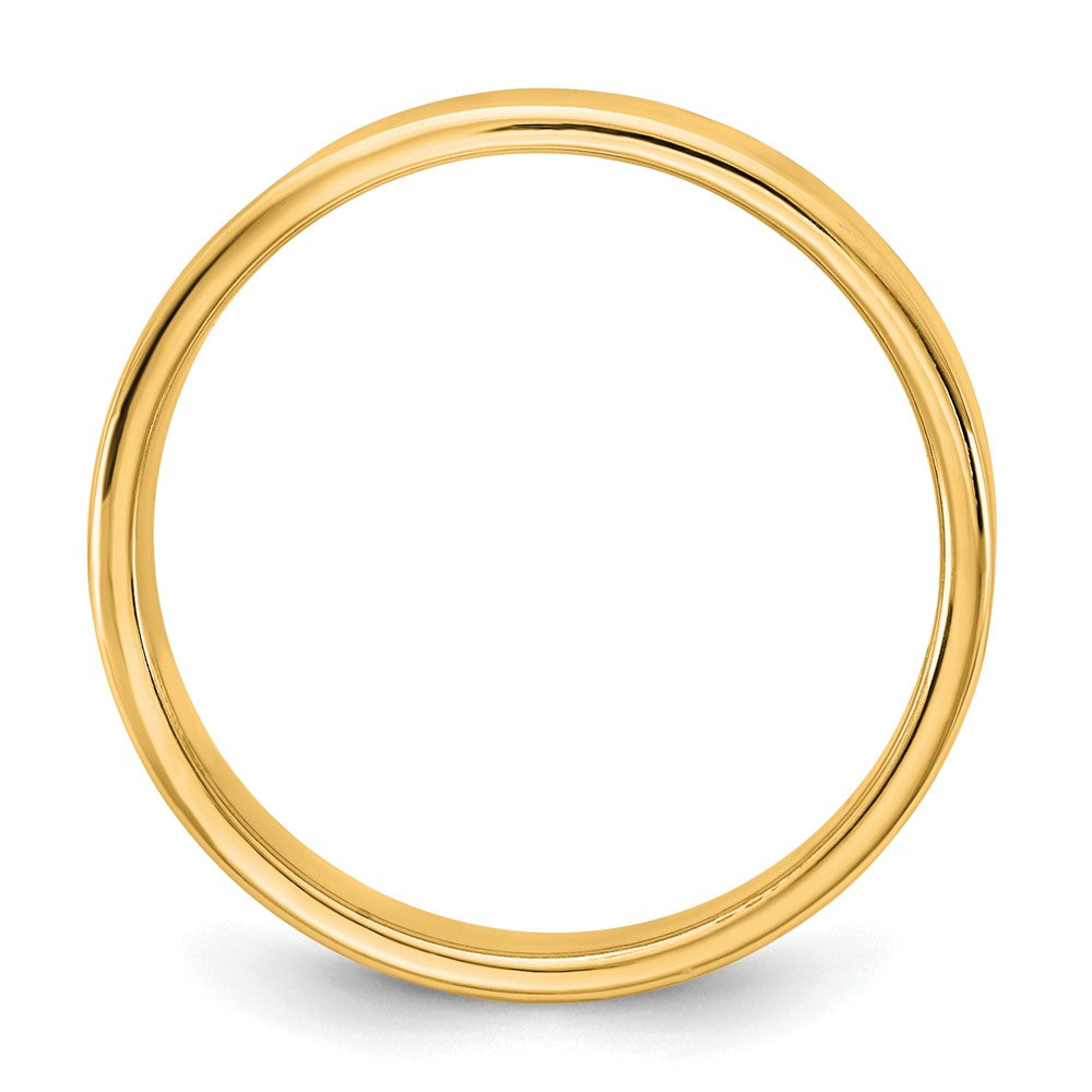 10K Gelbgold 10Ky 4,5 mm leichter flacher Ring, Größe 10,5