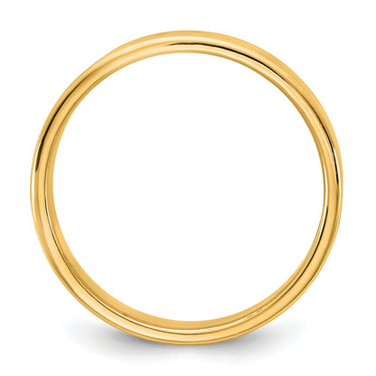 10K Gelbgold 10Ky 4,5 mm leichter flacher Ring, Größe 10,5