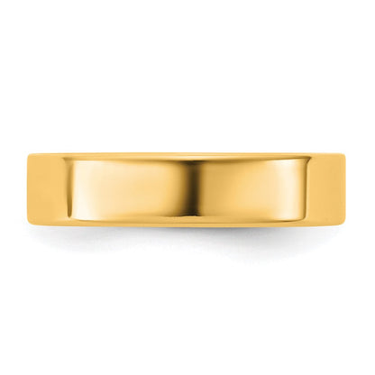 10K Gelbgold 10Ky 4,5 mm leichter flacher Ring, Größe 10,5