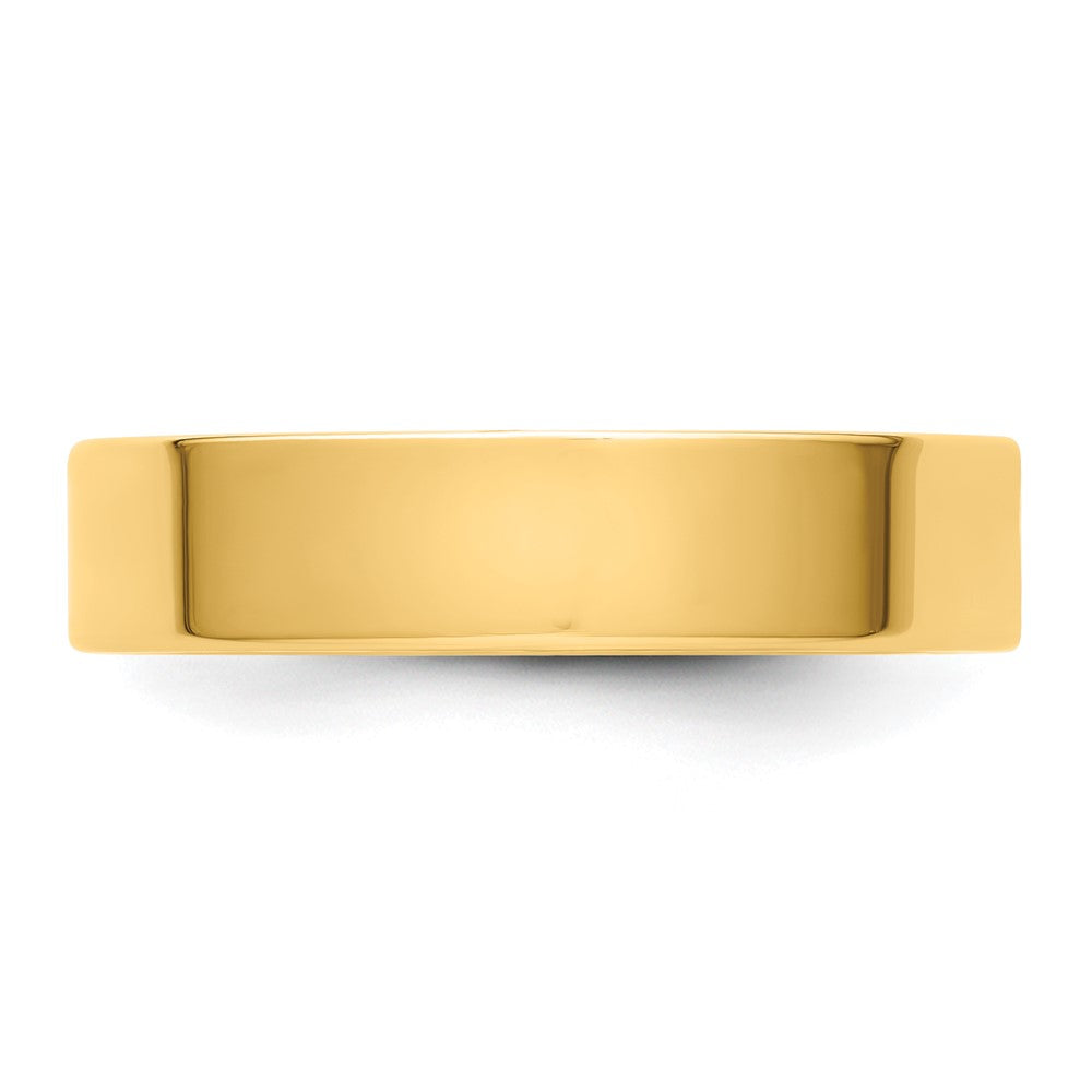 14k Gelbgold 5 mm leichter flacher Ehering