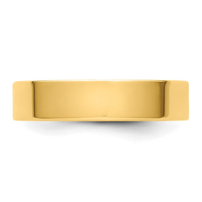 14k Gelbgold 5 mm leichter flacher Ehering