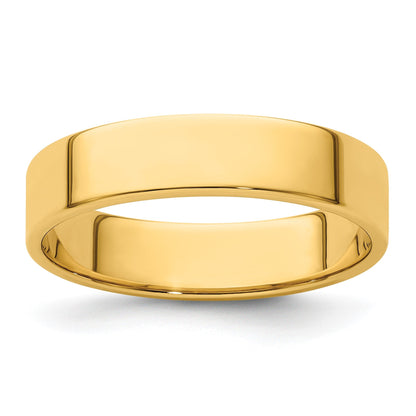14k Gelbgold 5 mm leichter flacher Ehering
