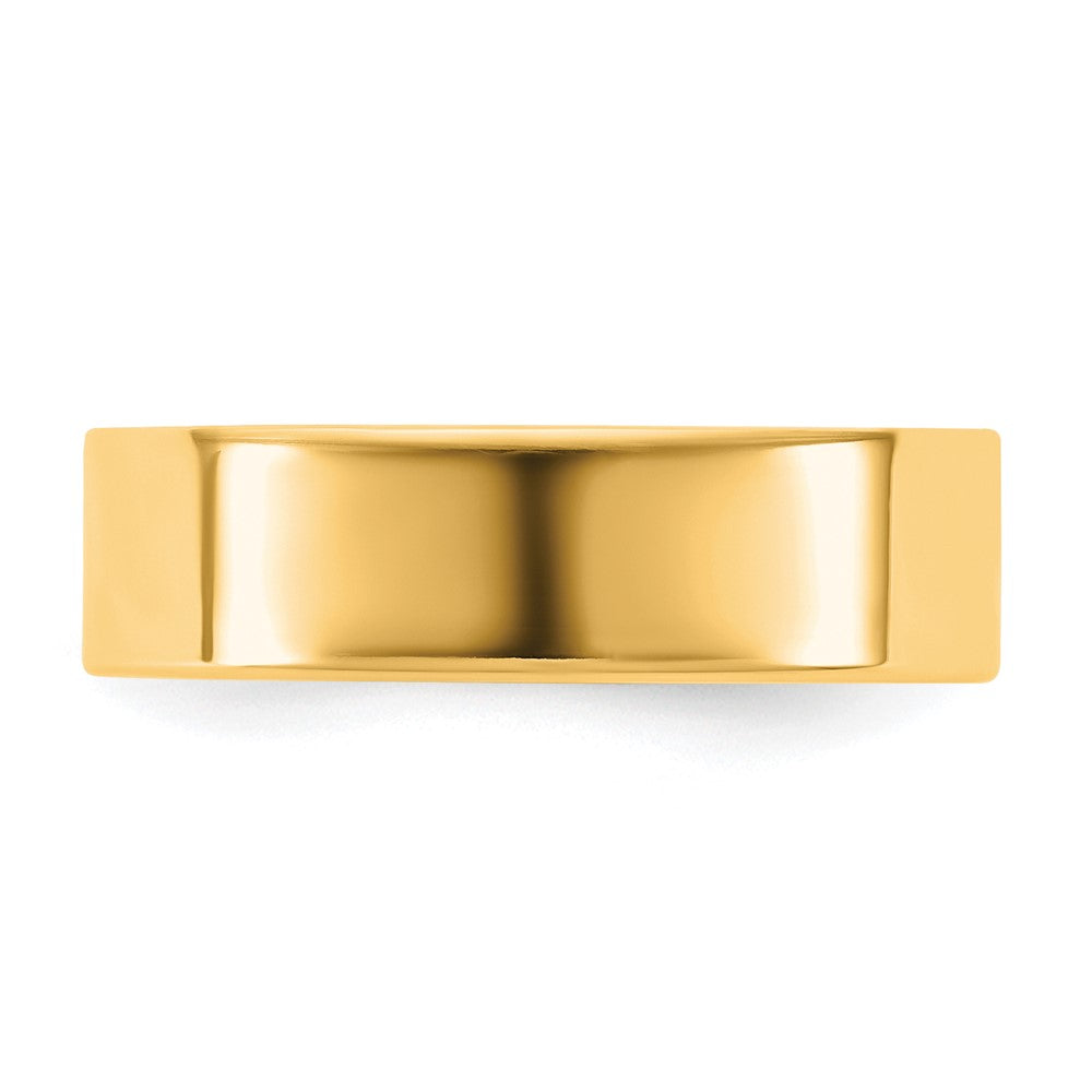 10K Gelbgold 10Ky 5,5mm Leichter Flacher Ring, Größe 7
