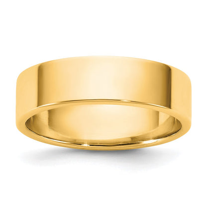 10K Gelbgold 10Ky 5,5 mm leichter flacher Ring, Größe 11,5