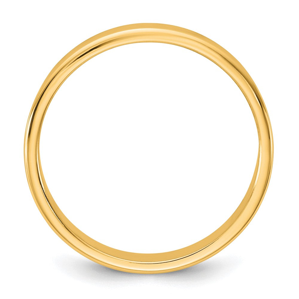10K Gelbgold Leichter Flacher Ring, 6,5 mm, Größe 11