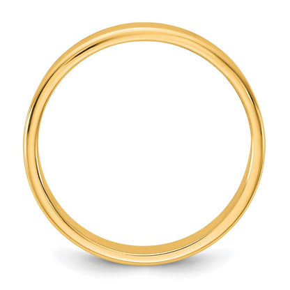10K Gelbgold Leichter Flacher Ring, 6,5 mm, Größe 11