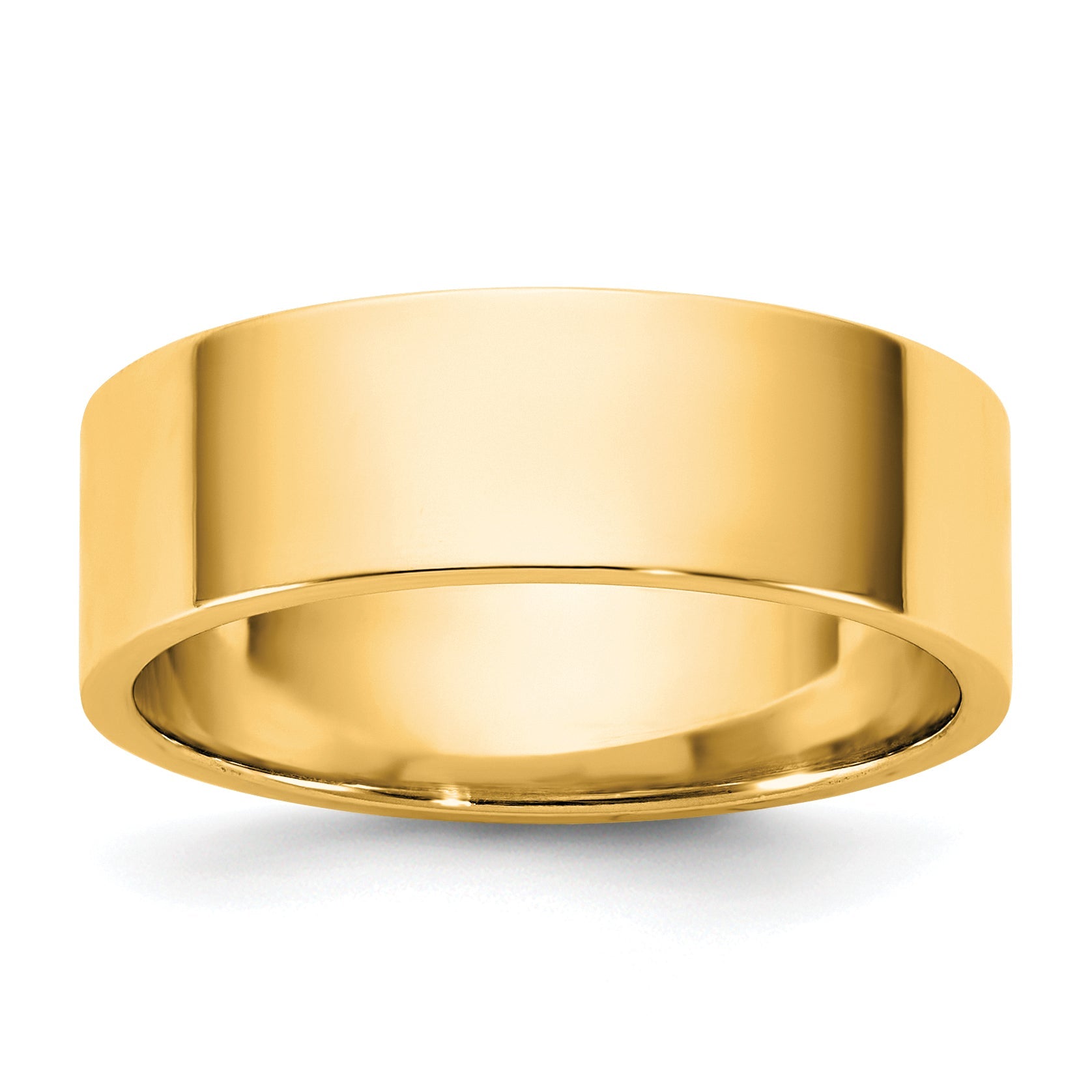 10K Gelbgold 10Ky 6,5mm Leichtgewichtiger Flacher Ring Größe 10