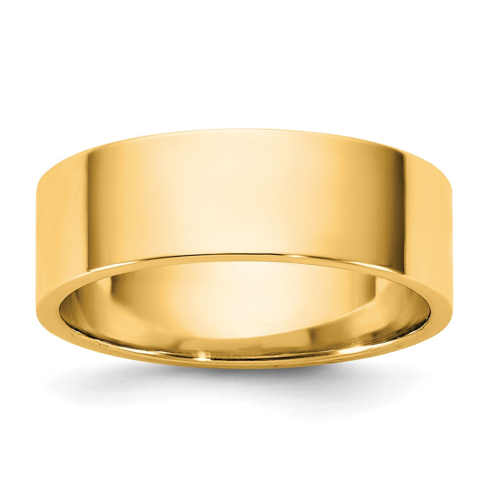 10K Gelbgold Leichter Flacher Ring, 6,5 mm, Größe 11