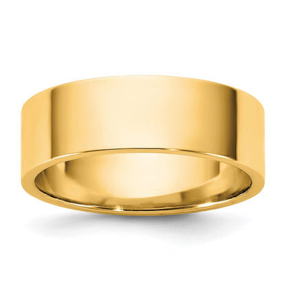 10K Gelbgold 10Ky 6,5 mm leichter flacher Ring, Größe 9