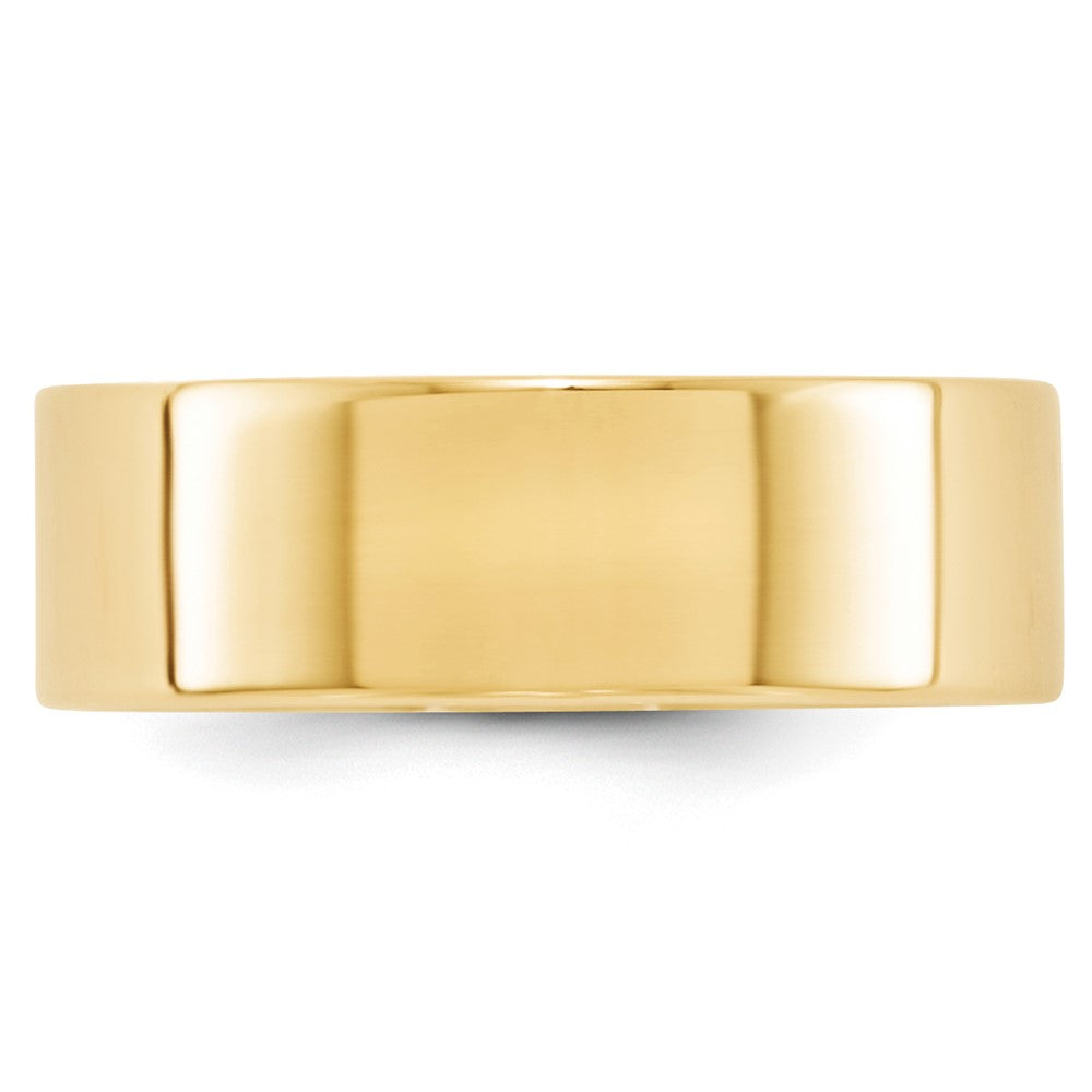 14K Gelbgold 7 mm leichter flacher Ehering