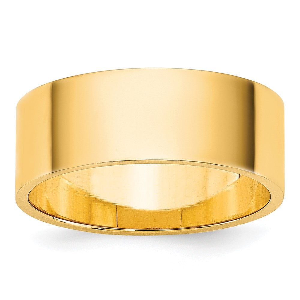 14K Gelbgold 7 mm leichter flacher Ehering