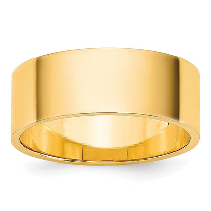 14K Gelbgold 7 mm leichter flacher Ehering