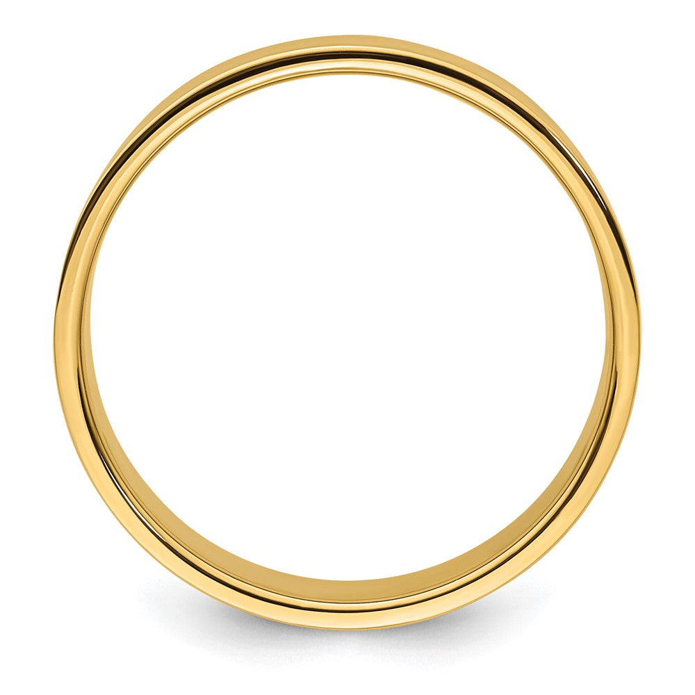 14K Gelbgold 8 mm leichter flacher Ehering