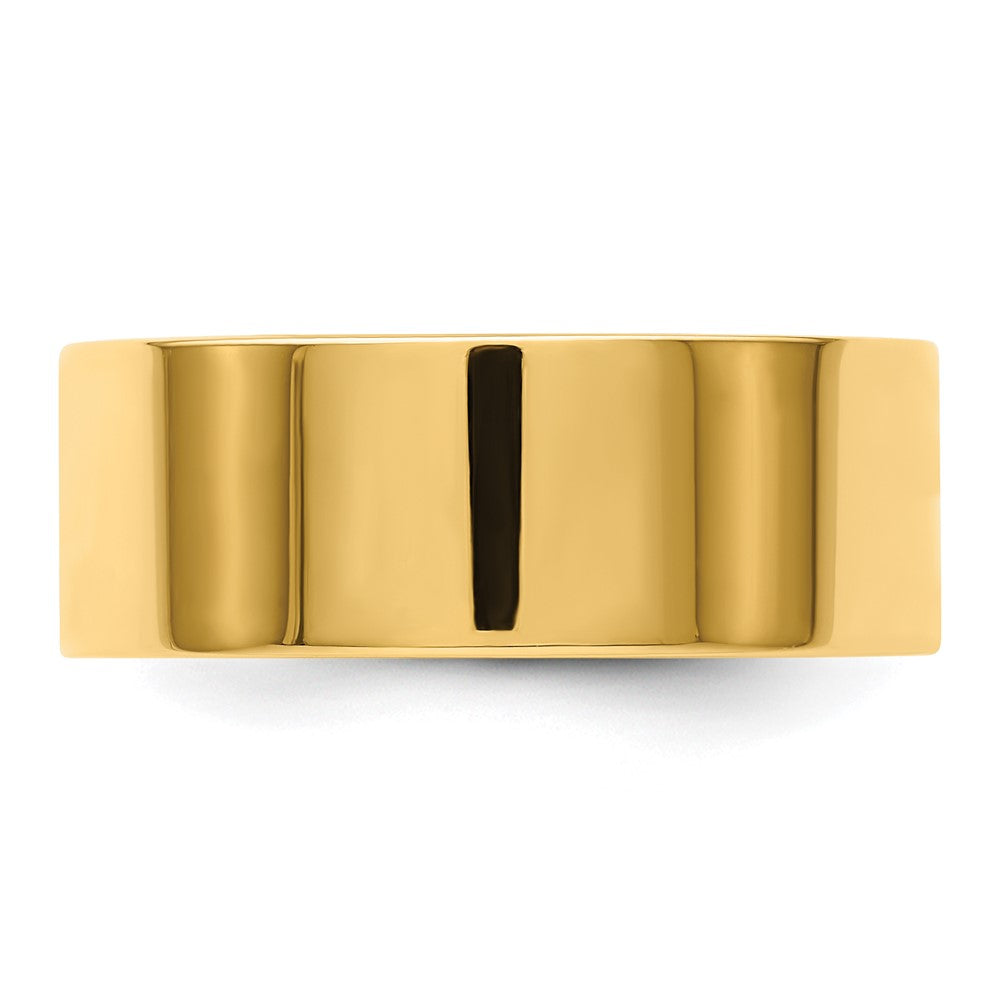 14K Gelbgold 8 mm leichter flacher Ehering