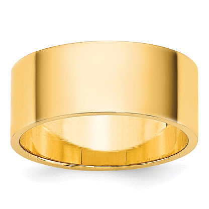 14K Gelbgold 8 mm leichter flacher Ehering