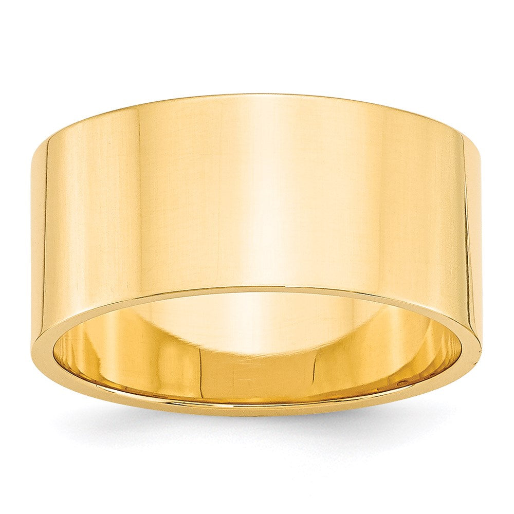 14K Gelbgold 10 mm leichter flacher Ehering
