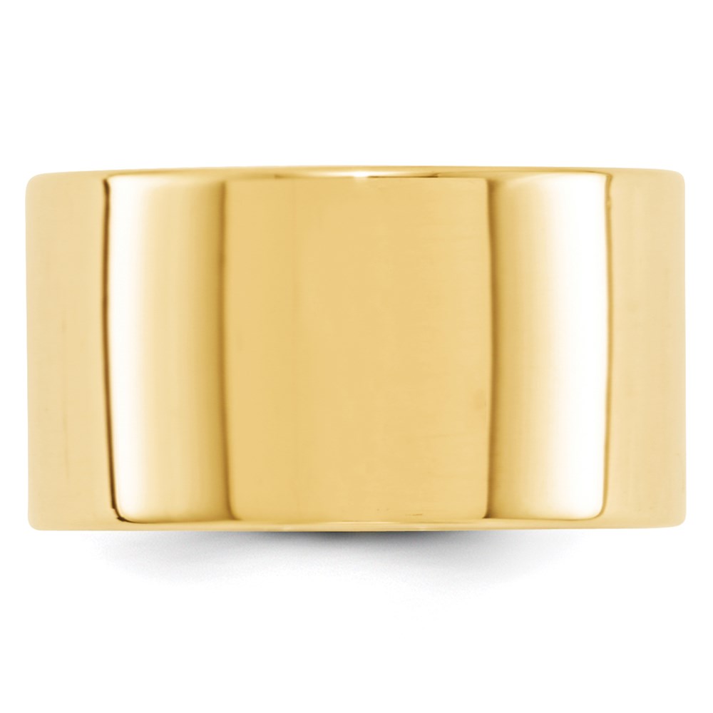 14K Gelbgold 12 mm leichter flacher Ehering