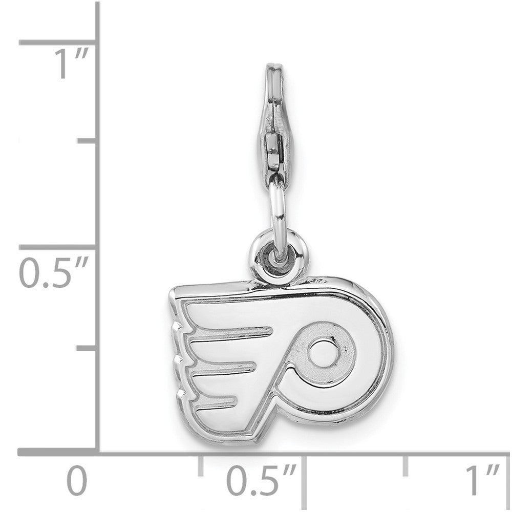 Sterlingsilber Nhl Philadelphia Flyers Logo mit Karabinerverschluss Charm