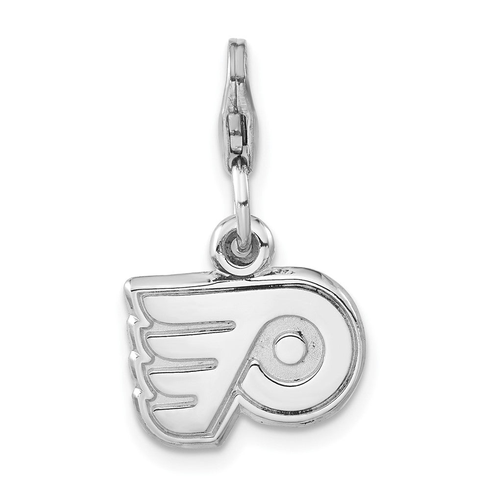 Sterlingsilber Nhl Philadelphia Flyers Logo mit Karabinerverschluss Charm