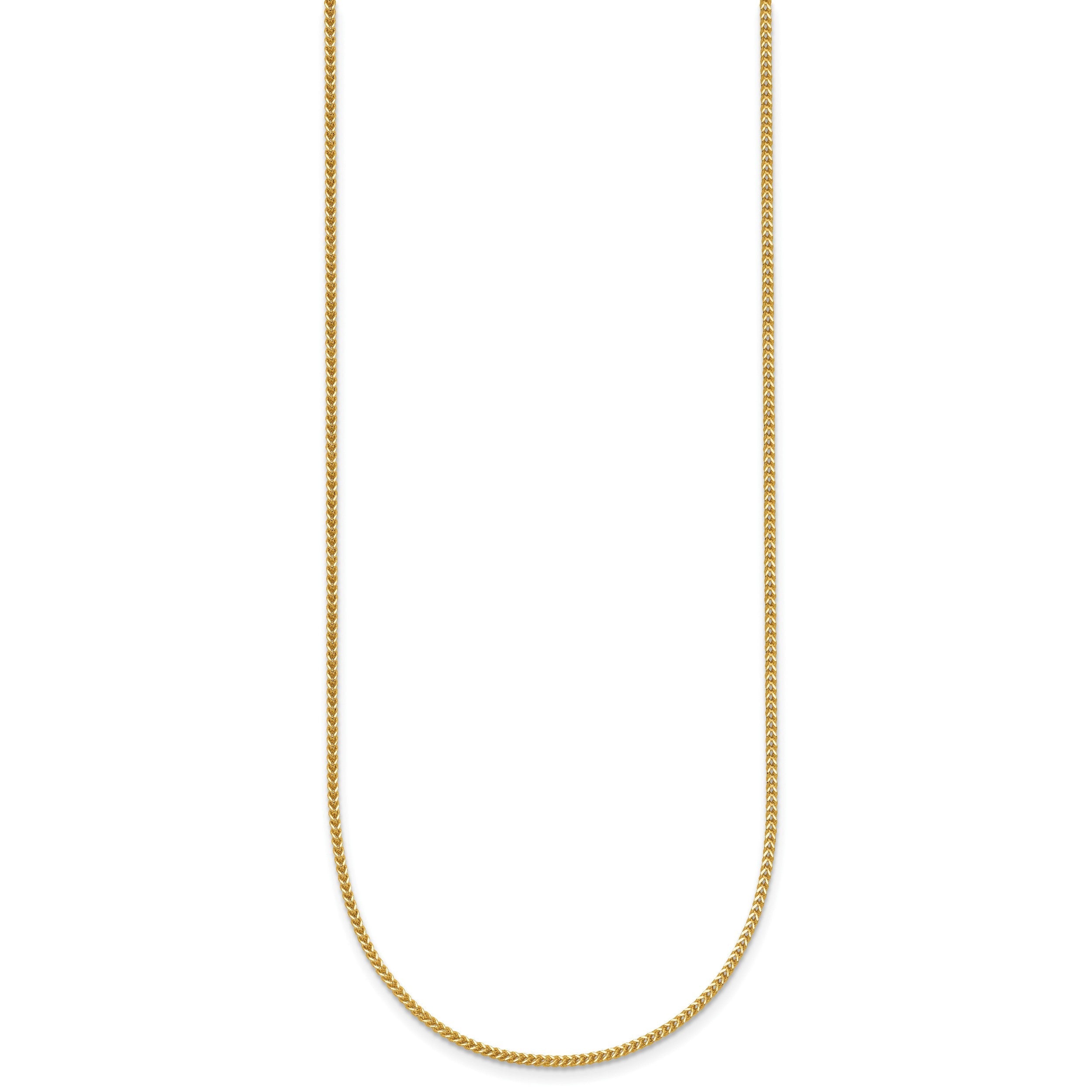 14K Gelbgold.9mm Franco mit Karabinerverschluss Halskette