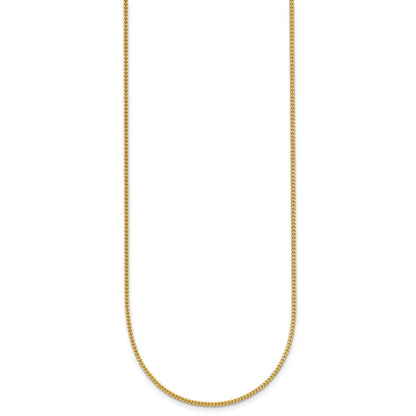 14K Gelbgold.9mm Franco mit Karabinerverschluss Halskette