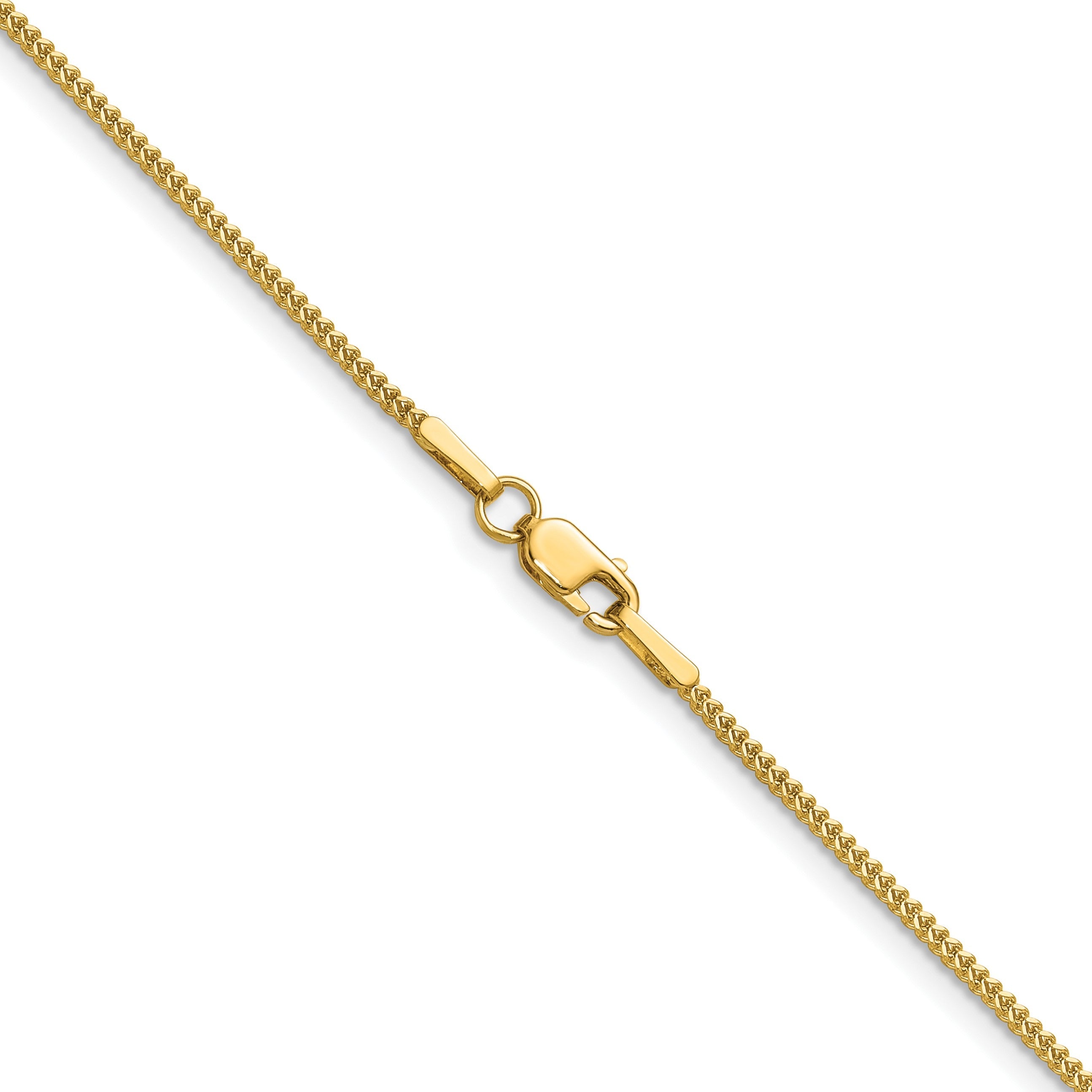 14K Gelbgold.9mm Franco mit Karabinerverschluss Halskette
