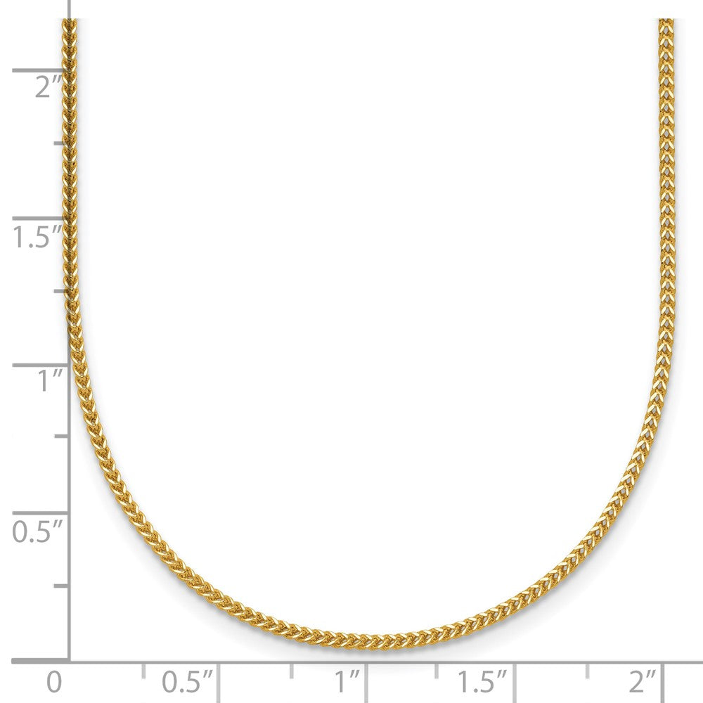 14K Gelbgold.9mm Franco mit Karabinerverschluss Halskette