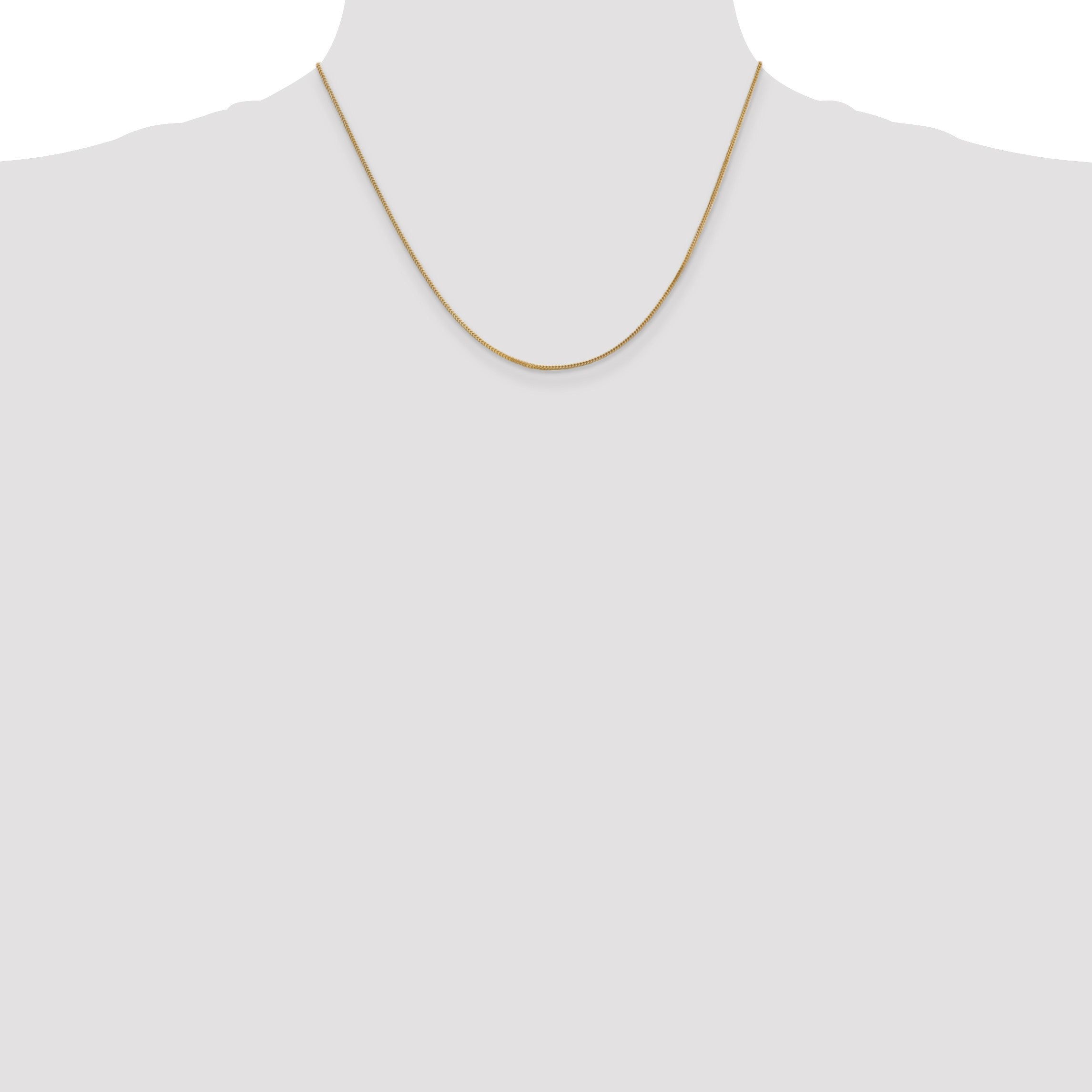 14K Gelbgold.9mm Franco mit Karabinerverschluss Halskette