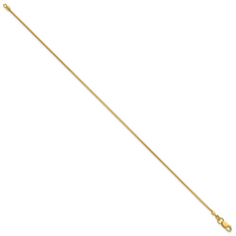 14K Gelbgold.9mm Franco mit Karabinerverschluss Gliederarmband