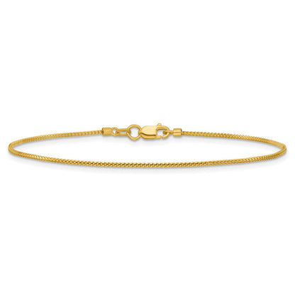 14K Gelbgold.9mm Franco mit Karabinerverschluss Gliederarmband