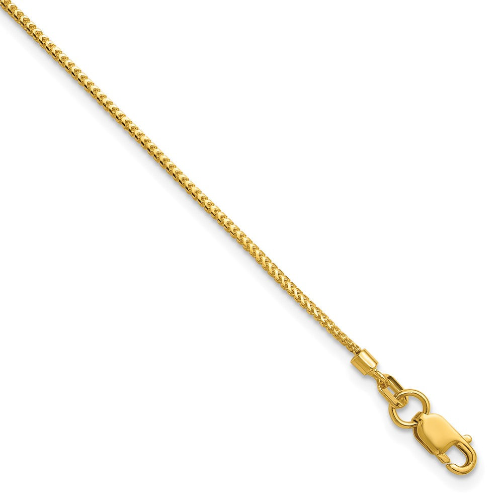 14K Gelbgold.9mm Franco mit Karabinerverschluss Gliederarmband
