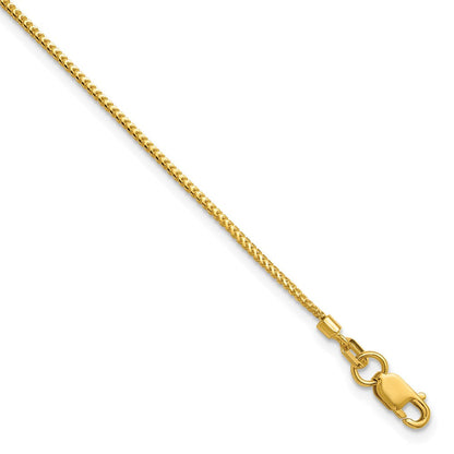 14K Gelbgold.9mm Franco mit Karabinerverschluss Gliederarmband