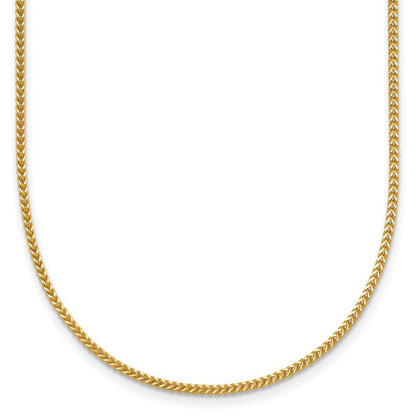 14K Gelbgold.9mm Franco mit Karabinerverschluss Halskette