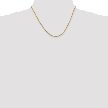 14K Gelbgold 1.3mm Franco mit Karabinerverschluss Halskette