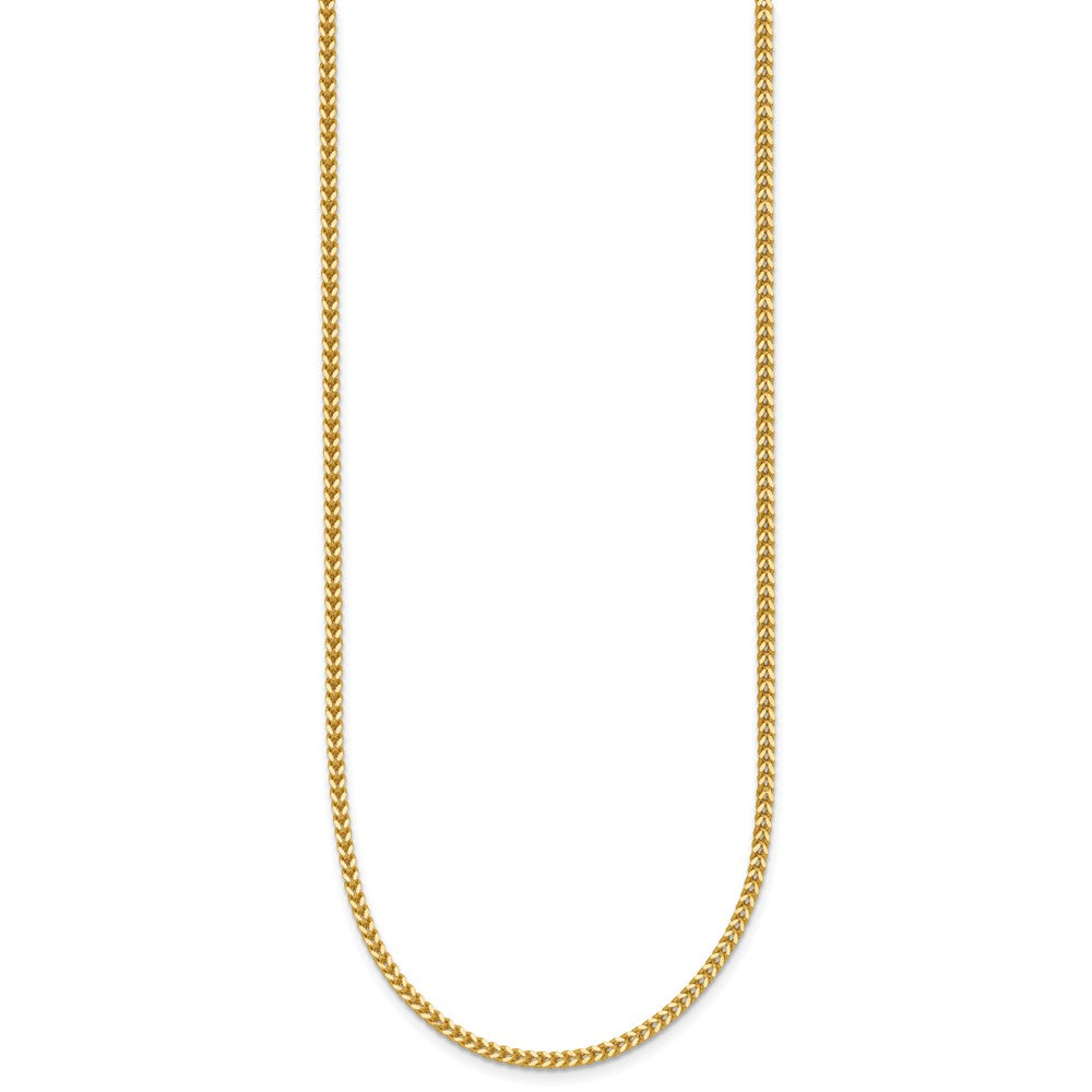 14K Gelbgold 1.4mm Franco mit Karabinerverschluss Halskette