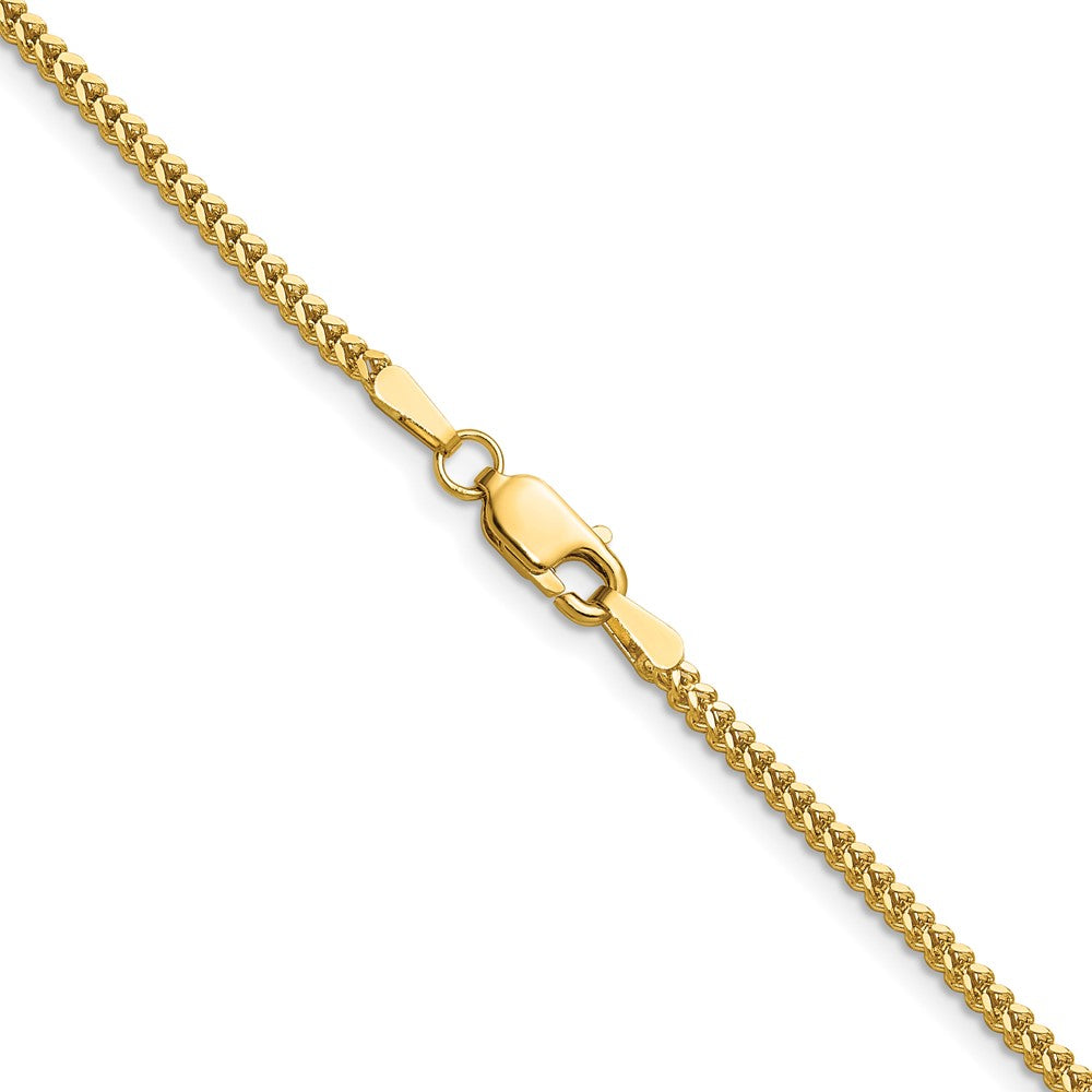 14K Gelbgold 1.4mm Franco mit Karabinerverschluss Halskette