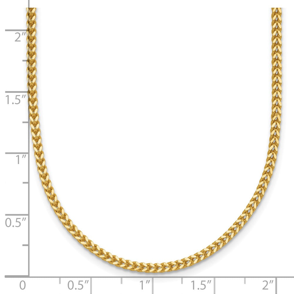 14K Gelbgold 1.4mm Franco mit Karabinerverschluss Halskette