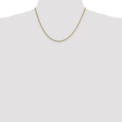 14K Gelbgold 1.4mm Franco mit Karabinerverschluss Halskette