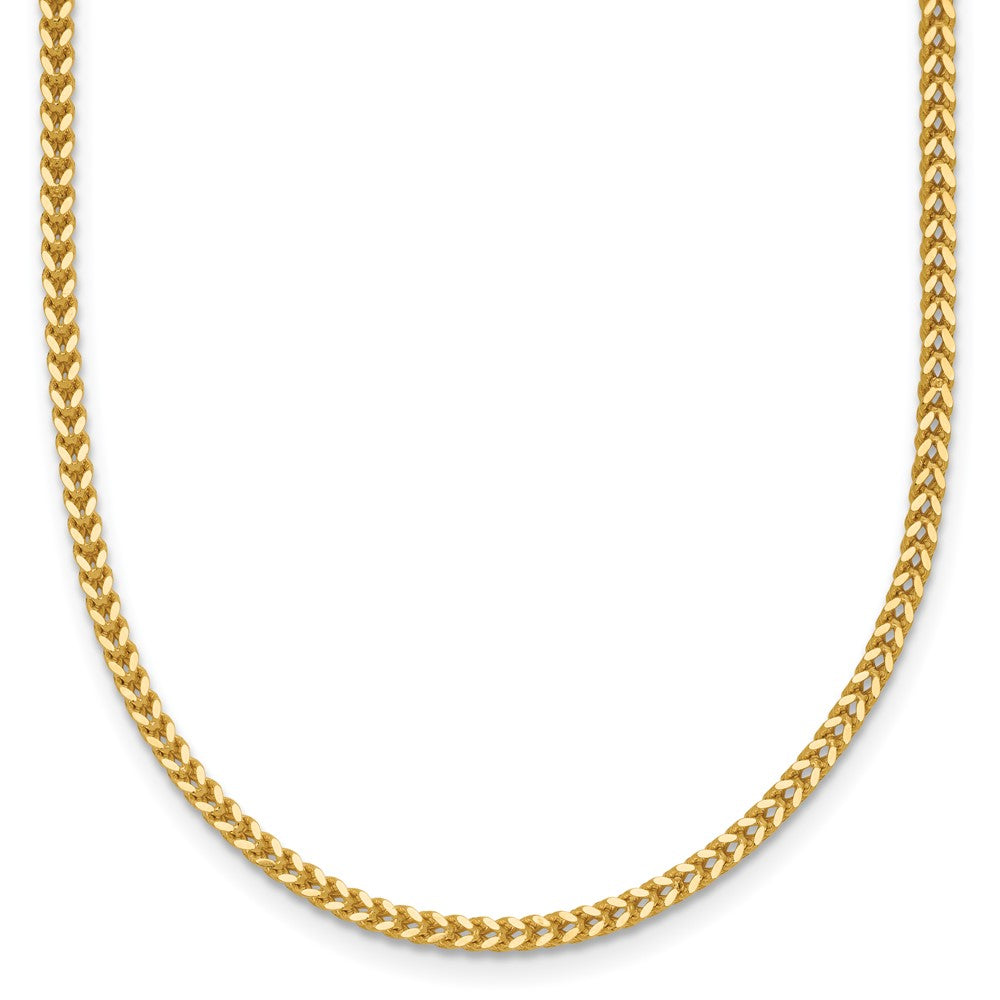 14K Gelbgold 1.4mm Franco mit Karabinerverschluss Halskette