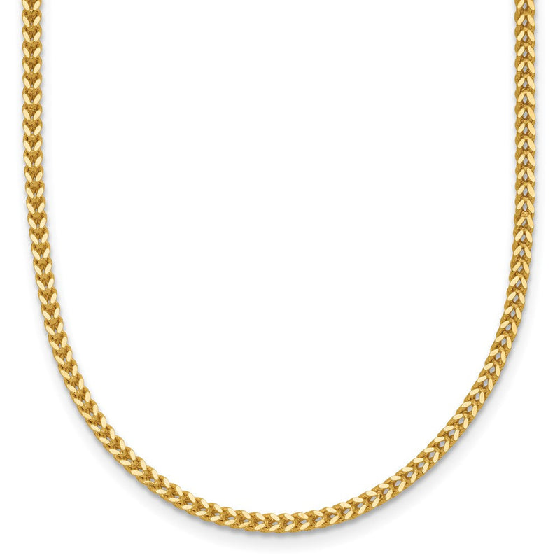 14K Gelbgold 1.4mm Franco mit Karabinerverschluss Halskette
