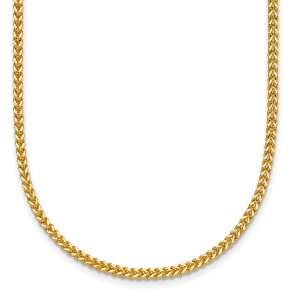 14K Gelbgold 1.5mm Franco mit Karabinerverschluss Halskette