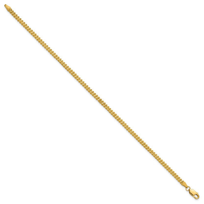 14K Gelbgold 2mm Franco mit Karabinerverschluss Gliederarmband