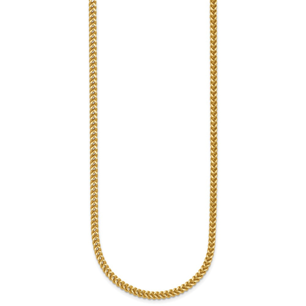 14K Gelbgold 2.3mm Franco mit Karabinerverschluss Halskette