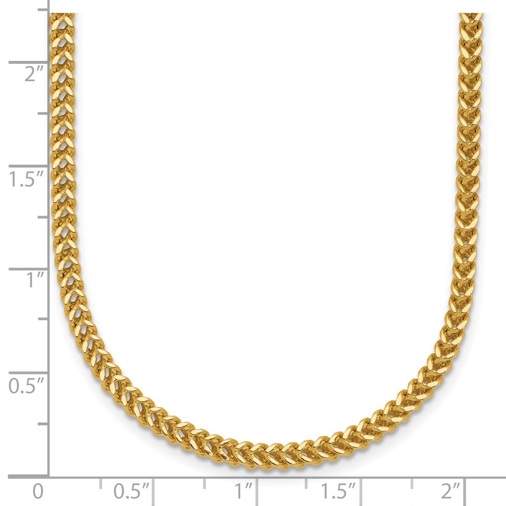 14K Gelbgold 2.3mm Franco mit Karabinerverschluss Halskette